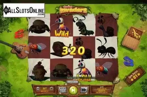 Win Screen 2. Spring Invaders from Spinmatic