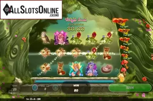 Win Screen. Twilight Forest from Roxor Gaming