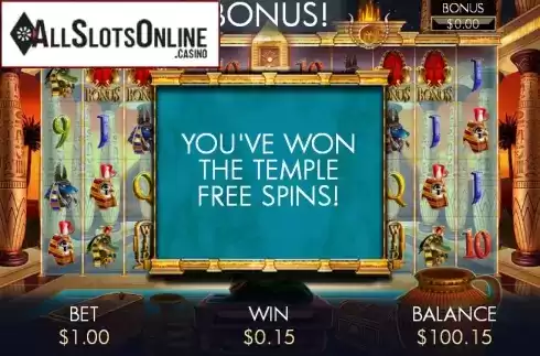 Bonus Free spins. Temple of Luxor from Genesis