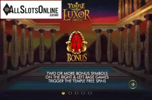 Game features. Temple of Luxor from Genesis