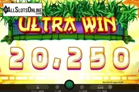 Ultra win screen. The Dalai Panda from iSoftBet