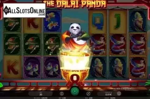 Reels animation screen. The Dalai Panda from iSoftBet