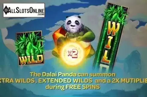Intro screen 3. The Dalai Panda from iSoftBet