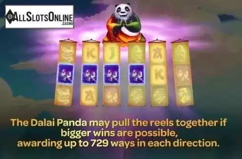 Intro screen 2. The Dalai Panda from iSoftBet