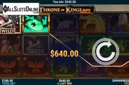 Win Screen 1. Throne of Kings from Slot Factory