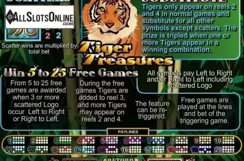 Features. Tiger Treasures from RTG