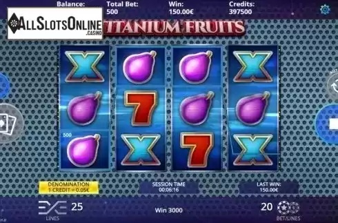 Win Screen. Titanium Fruits from DLV