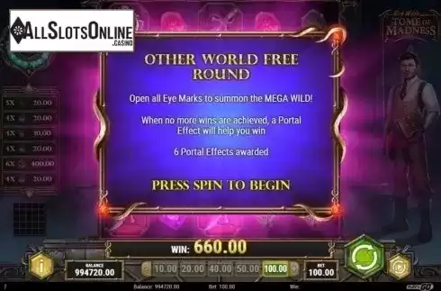 Free Spins 1. Tome of Madness from Play'n Go