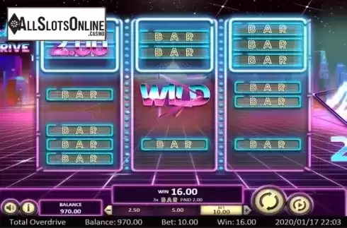 Win Screen 2. Total Overdrive from Betsoft
