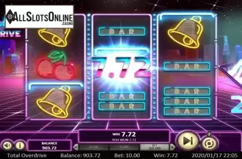 Win Screen 5. Total Overdrive from Betsoft