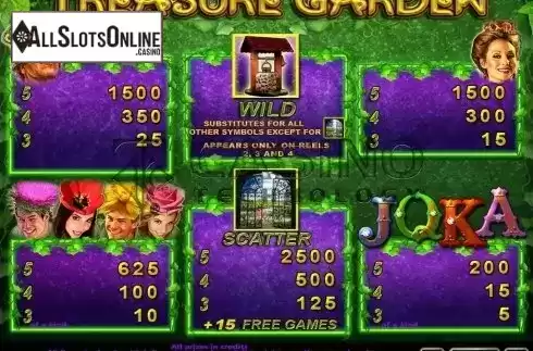 Screen4. Treasure Garden from Casino Technology