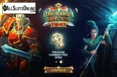 Start Screen. Treasure Heroes from Rabcat