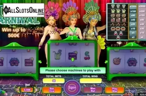 Screen 1. Triple Carnival from NeoGames