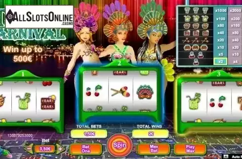 Screen 2. Triple Carnival from NeoGames