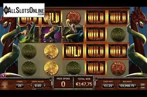 Free Spins screen. Vikings Go Wild from Yggdrasil