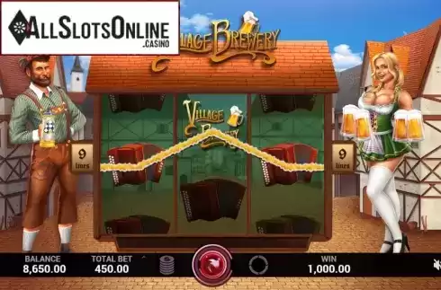 Win Screen 1. Village Brewery from Caleta Gaming