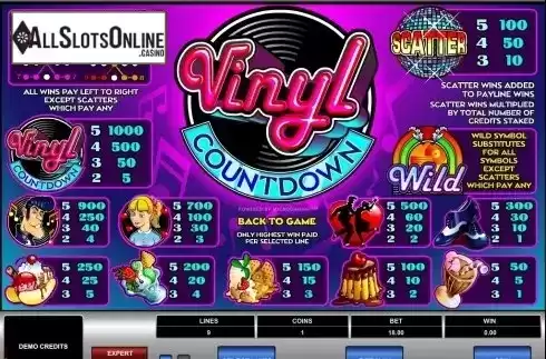 Screen2. Vinyl Countdown from Microgaming