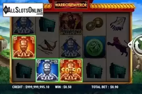 Win Screen. Warrior Emperor from Slot Factory