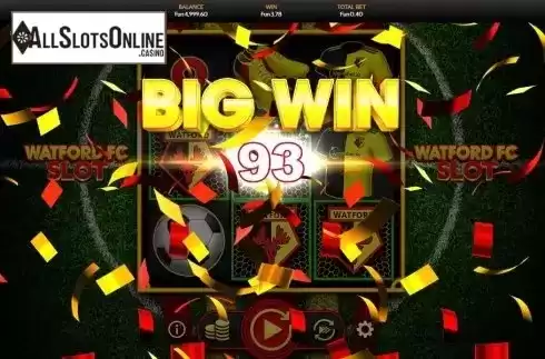 Win Screen. Watford FC Slot from OneTouch
