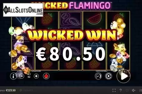Win screen 3. Wicked Flamingo from Skywind Group