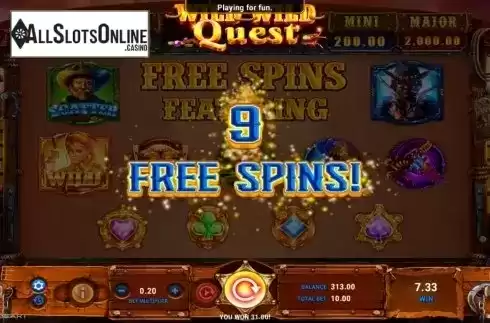 Win Screen 2. Wild Wild Quest from GameArt