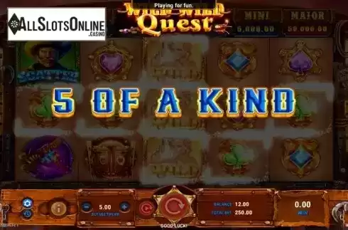 Win Screen. Wild Wild Quest from GameArt