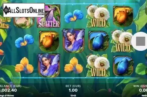 Win Screen. Wings of Riches from NetEnt