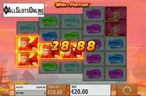 Screen 3. Wins of Fortune from Quickspin