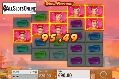 Screen 5. Wins of Fortune from Quickspin