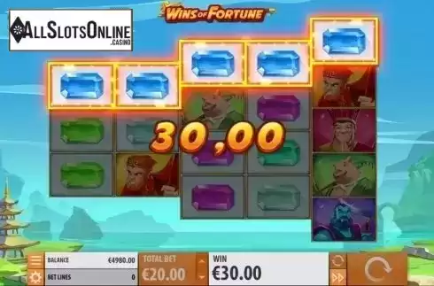 Screen 2. Wins of Fortune from Quickspin