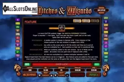 Features. Witches & Wizards from RTG