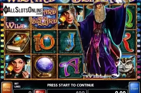 Win screen 2. Wizard Blizzard from Casino Technology