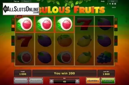 Win. Fabulous Fruits from Greentube