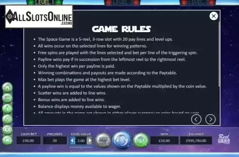 Game Rules 1. The Space Game from ReelNRG