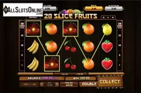 Win screen . 20 Slice Fruits from Betixon