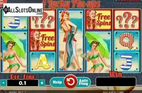Reel Screen. 4 Lucky Pin-ups from Spinomenal