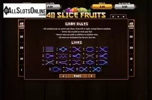 Lines. 40 Slice Fruits from Betsense
