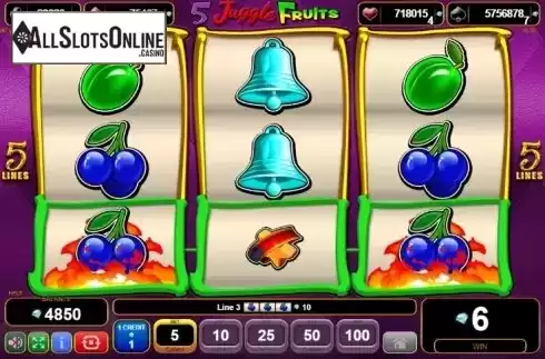 Win screen 2. 5 Juggle Fruits from EGT