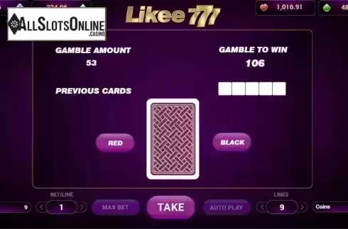 Gamble/Risk screen