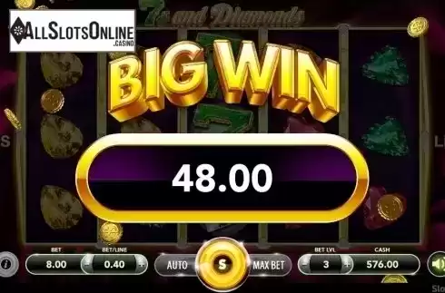 Big Win. 7s and Diamonds from SlotVision