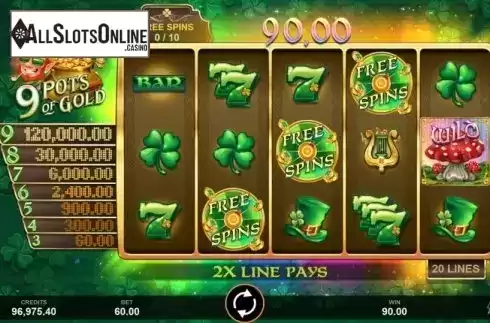 Free Spins 1. 9 Pots of Gold from Gameburger Studios