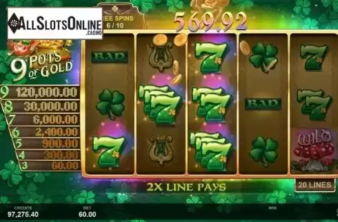 Free Spins 2. 9 Pots of Gold from Gameburger Studios