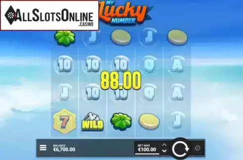 Win Screen. My Lucky Number from Hacksaw Gaming
