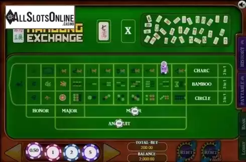 Reel screen. Mahjong Exchange from Microgaming