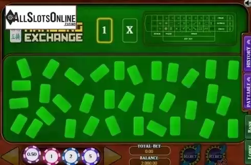 Reel screen. Mahjong Exchange from Microgaming