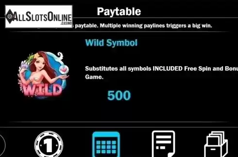 Paytable . Mermaid Treasure from Triple Profits Games