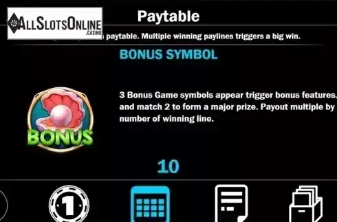 Paytable 3. Mermaid Treasure from Triple Profits Games