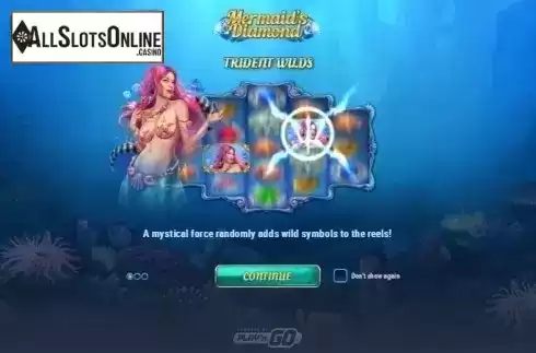 Intro Game screen 1. Mermaid's Diamond from Play'n Go
