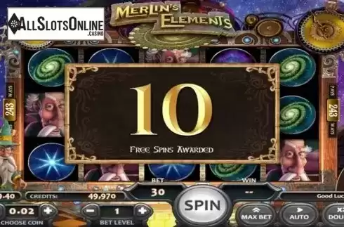 Free Spins 1. Merlin's Elements from Nucleus Gaming