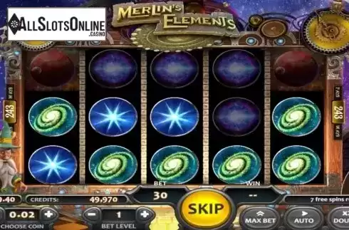 Free Spins 2. Merlin's Elements from Nucleus Gaming